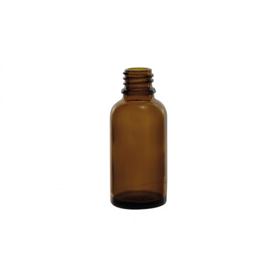 Glass Bottle Narrow Neck, Amber, DIN-18, 10 ML