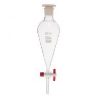 SEPARATORY FUNNEL, CONICAL, WITH PTFE STOPCOCK AND PLASTIC STOPPER, 500 ml SEPARATORY FUNNEL, CONICAL, WITH PTFE STOPCOCK AND PLASTIC STOPPER, 500 ml
