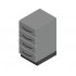 Laboratory Base Cabinets with 4 drawers (500X550X870MM)