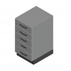 Laboratory Base Cabinets with 5 drawers( 500X550X870)
