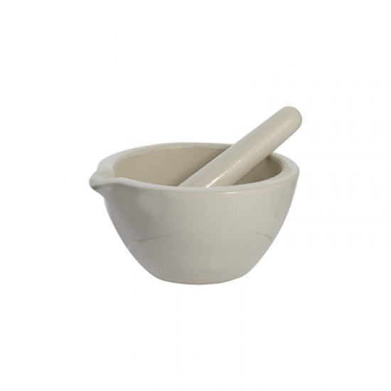 Mortar with Spout and Plastle 100ml Mortar with Spout and Plastle 100ml