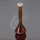 Volumetric Flasks, Amber Glass, Class-B, With PE Stopper, ISO 250ML 14/23