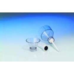 Funnel 2.5mm glass w/ black rubber cork.