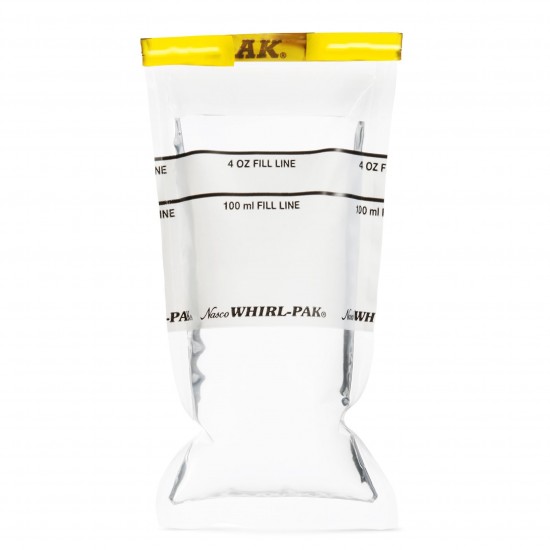 Whirl-Pak Write-On Bags - 4 oz. (118 ml) - Box of 500 - Yellow Tape Whirl-Pak Write-On Bags - 4 oz. (118 ml) - Box of 500 - Yellow Tape
