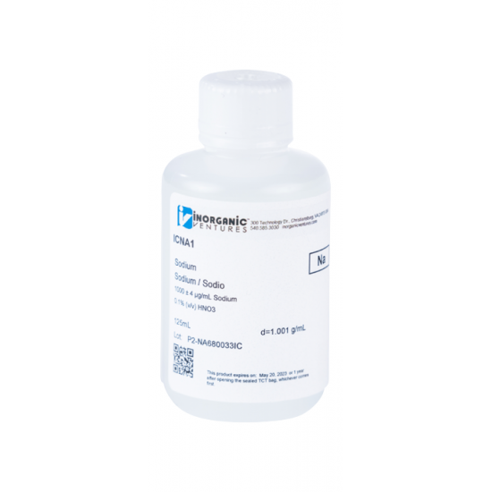 Sodium 1000ug/mL, 125 ML Sodium 1000ug/mL, 125 ML
