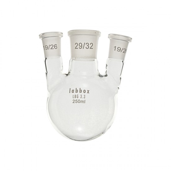 Flask, Round Bottom With Three Necks (Parallel), 500 ML Flask, Round Bottom With Three Necks (Parallel), 500 ML