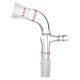 Glass Vacuum Take Off Adapter, 105 Degree Bent, Short Stem with Joints Glass Vacuum Take Off Adapter, 105 Degree Bent, Short Stem with Joints