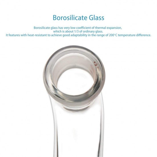 Glass Vacuum Take Off Adapter, 105 Degree Bent, Short Stem with Joints Glass Vacuum Take Off Adapter, 105 Degree Bent, Short Stem with Joints