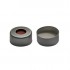 11mm Silver Aluminium Crimp Caps with Center hole, with White Silicon/Red PTEF Septa