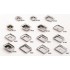 Base moulds (stainless steel) 15 mm x 15 mm x 7 mm (12 pcs.)