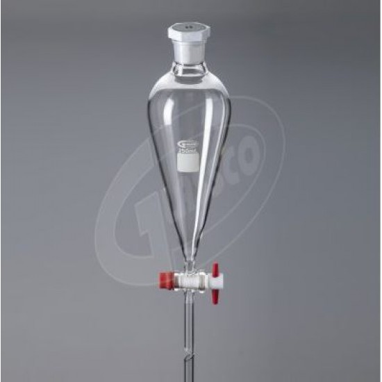 SEPARATING FUNNEL PTFE KEY STOPCOCK WITHOUT GRADUATION PE STOPPER 1000ML 29/32 SEPARATING FUNNEL PTFE KEY STOPCOCK WITHOUT GRADUATION PE STOPPER 1000ML 29/32