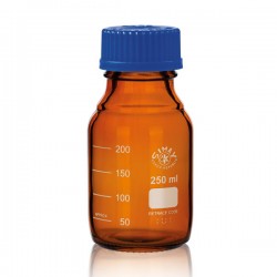 Laboratory Bottle, Graduated, Borosilicate 3.3, Amber, 100 ML