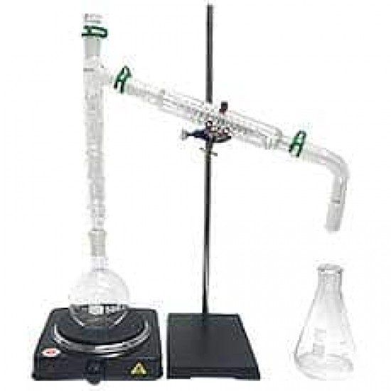 Glass Distilling Apparatus,Midi Cyanide,Complete Set, joint 24/40