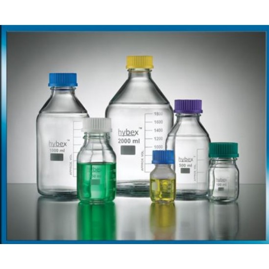 Hybex Media Storage Bottle, 50mL with GL32 Blue Cap (10/PK)